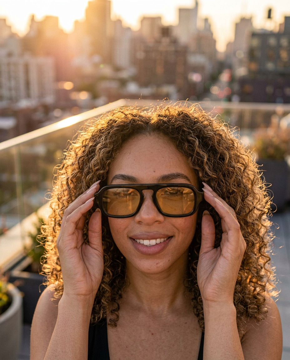 Woman wearing A Better Èra sunglasses